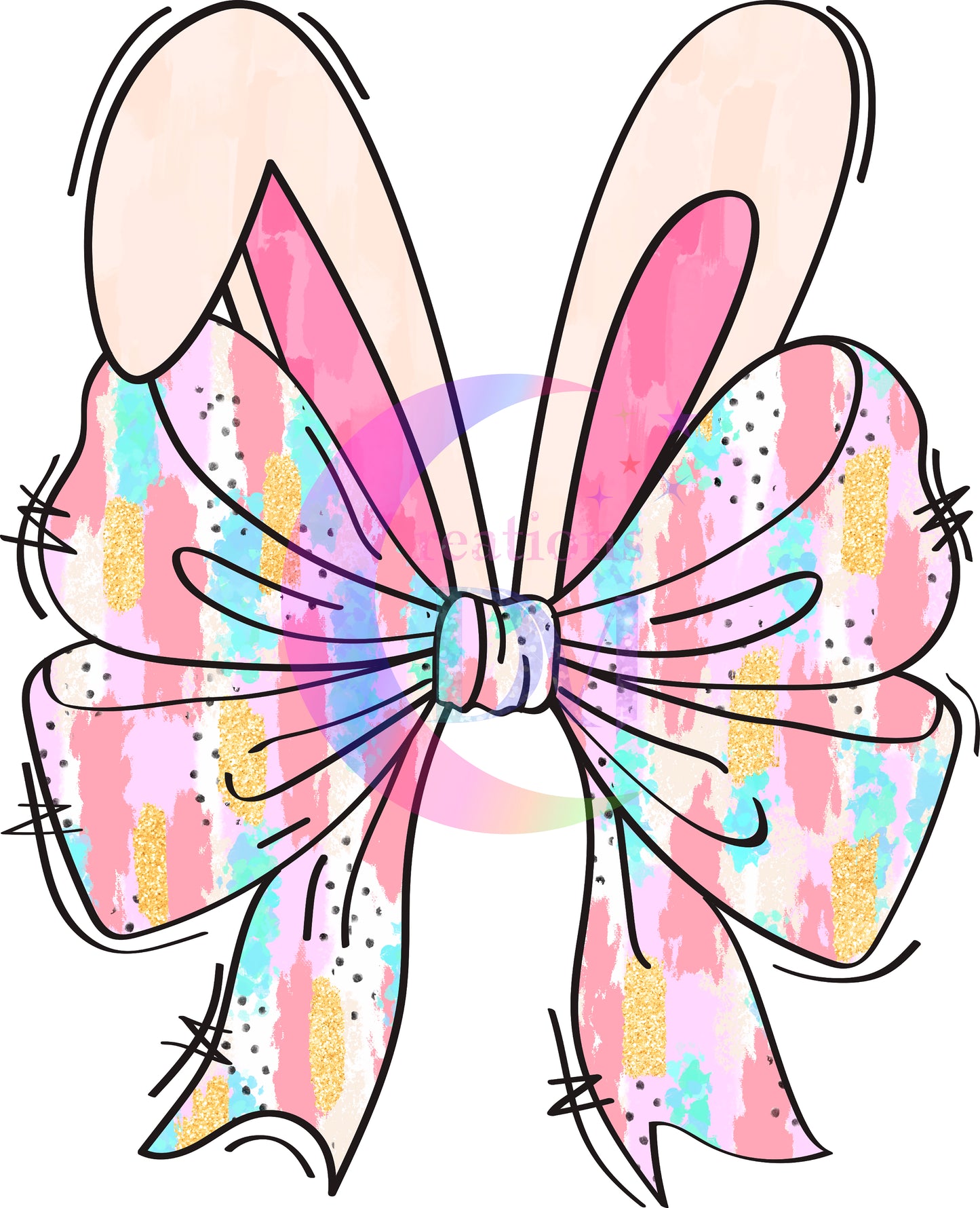 Easter - Easter bunny ears in bow