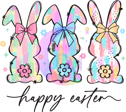 Easter -happy easter , 3 bunnies