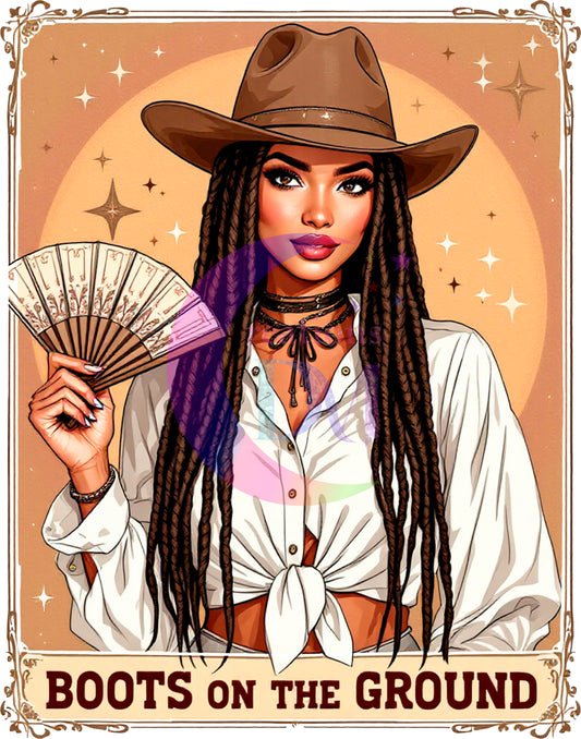 Boots on the ground - boots on the ground, girl with fan