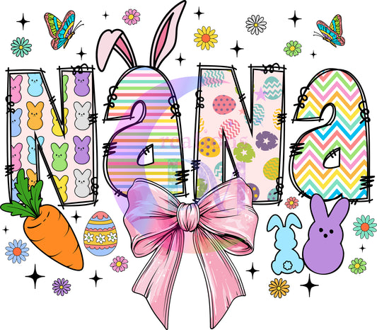 Easter - colorful bunny pattern - nana