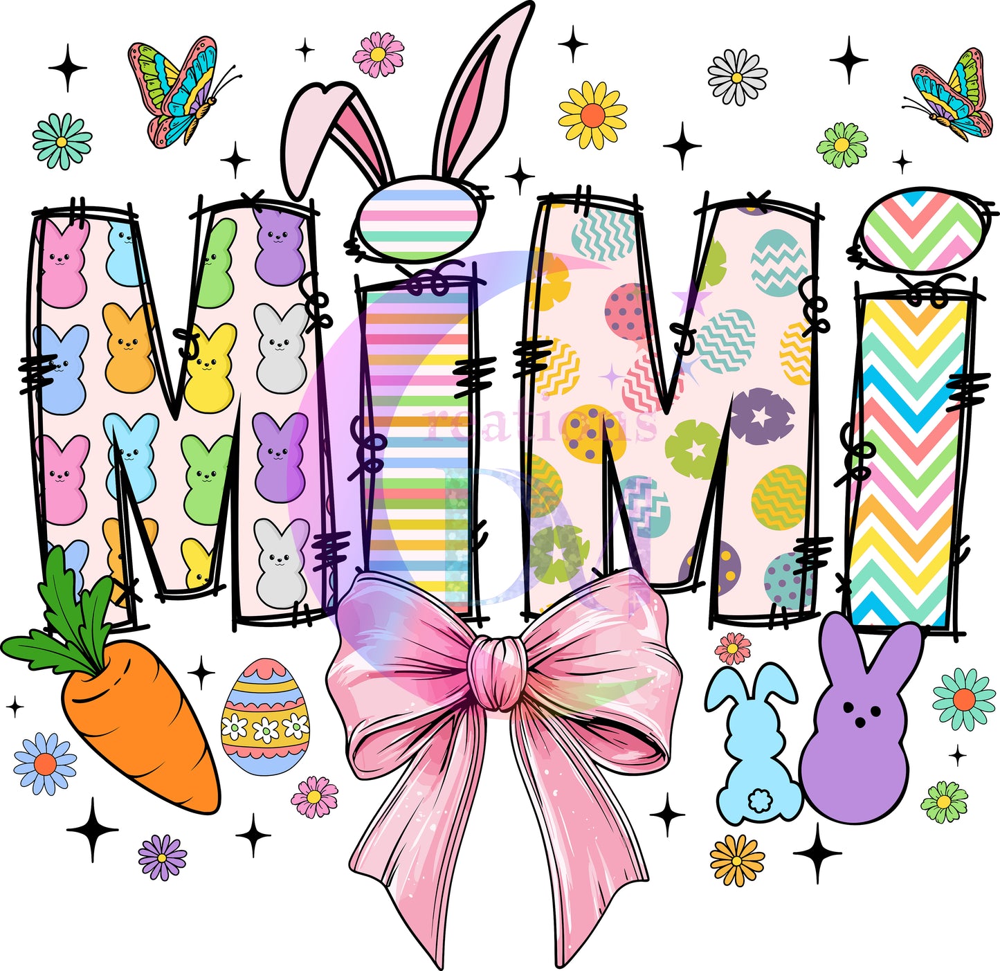 Easter - colorful bunny pattern - mimi
