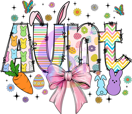 Easter - colorful bunny pattern - aunt
