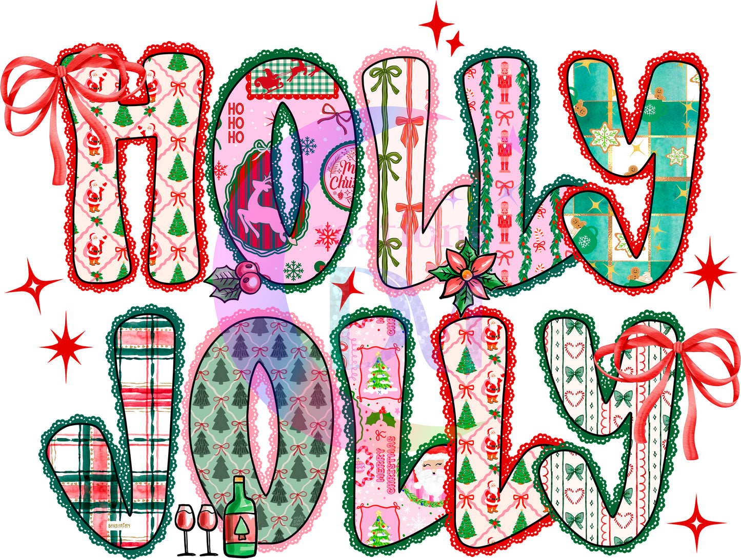 Christmas DTF - holly jolly