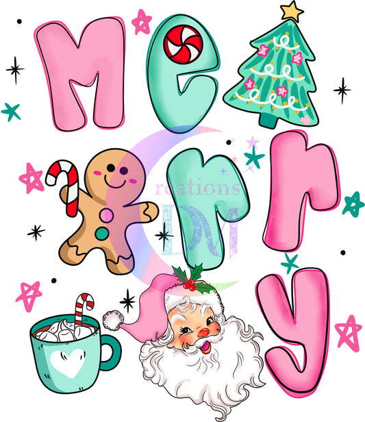 Christmas DTF - Merry - gingerbread