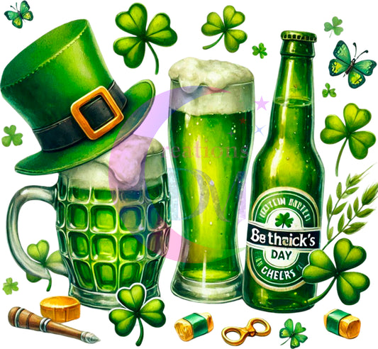 ST PATRICKS - beer and hat