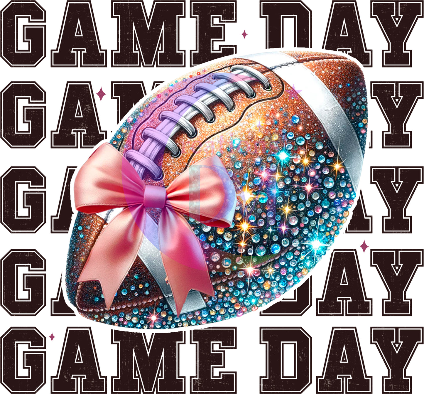 Football -game day, glitter football