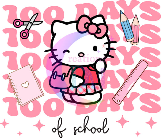 1OO Days of school - happy 100 days of school hello kitty
