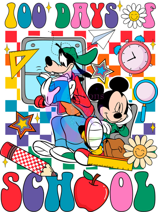 1OO Days of school - goofy from Mickey Mouse and mickey