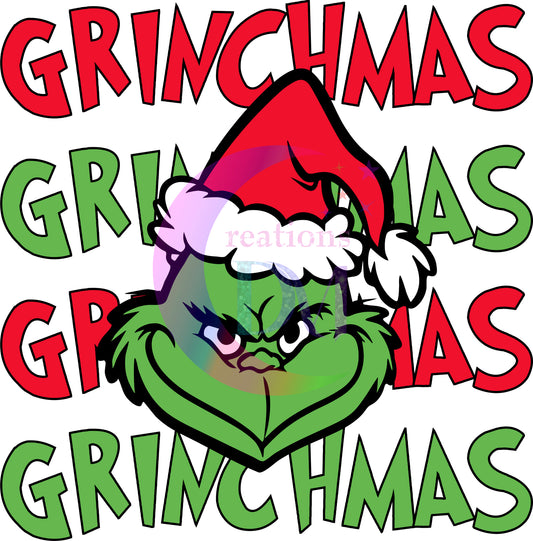 Christmas DTF - grinch - grinchmas red and green grinch