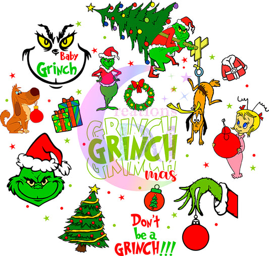 Christmas DTF - grinch , grinch , grinch , mas