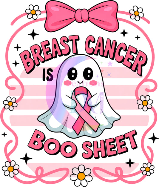breast cancer awareness month - breast cancer is boo sheet