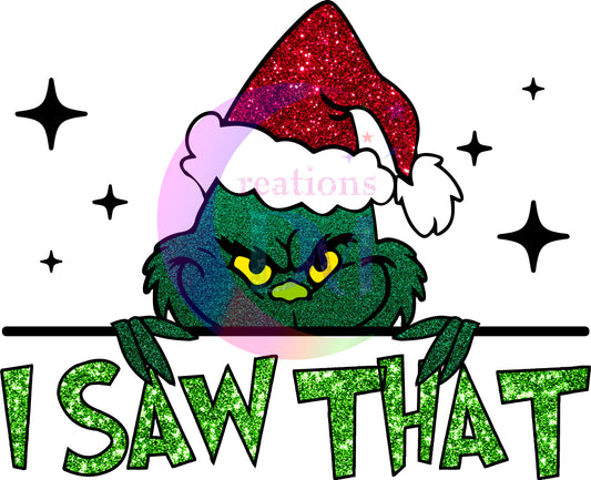 Christmas DTF -I saw that glitter