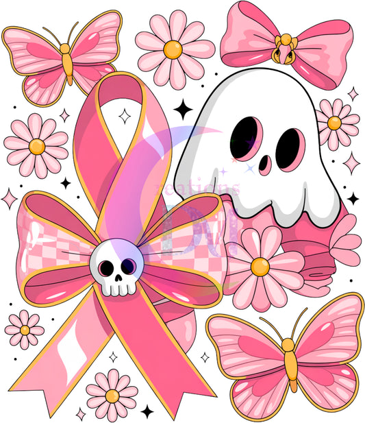 breast cancer awareness month - boo, butterfly,bows 2