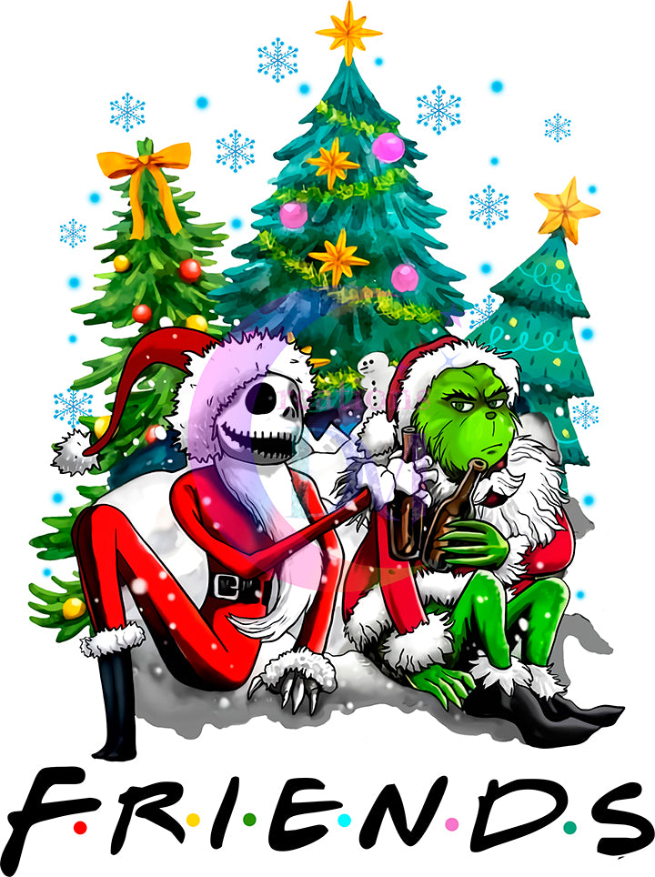 Christmas DTF -grinch & jack , f-r-i-e-n-d-s
