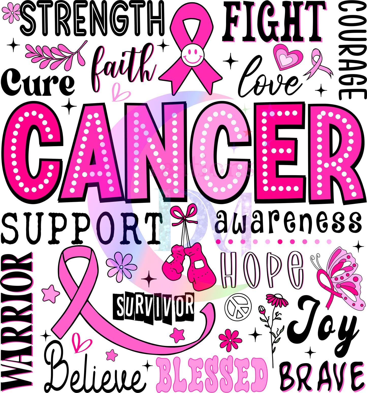 breast cancer awareness month - cancer , inspirational words , square