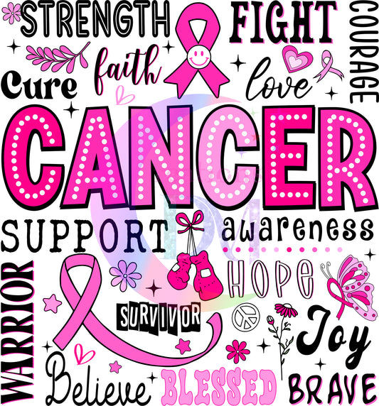 breast cancer awareness month - cancer , inspirational words , square