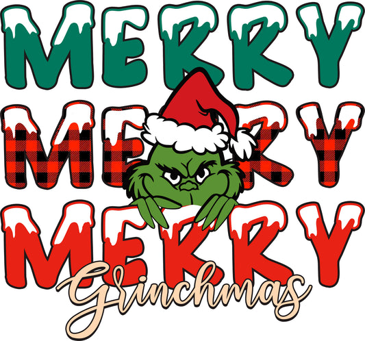 Christmas DTF - grinch -merry 3x grinchmas