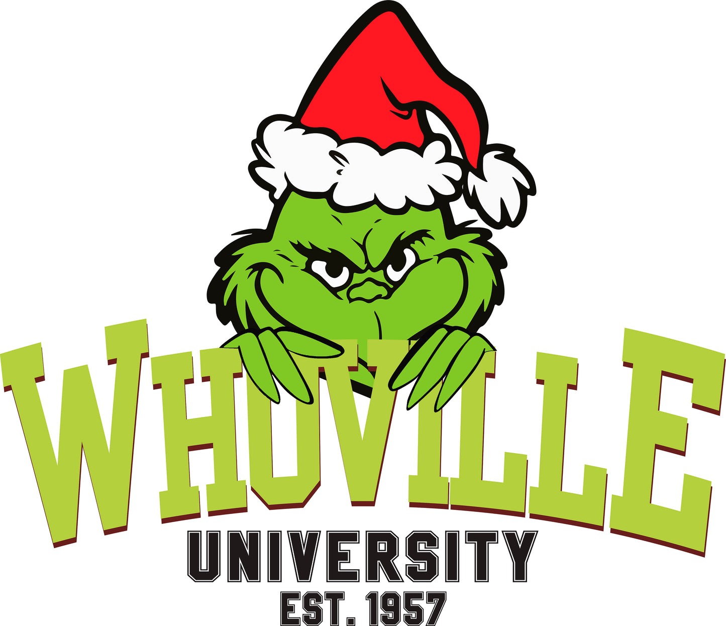 Christmas DTF - grinch -WHOVILLLE green