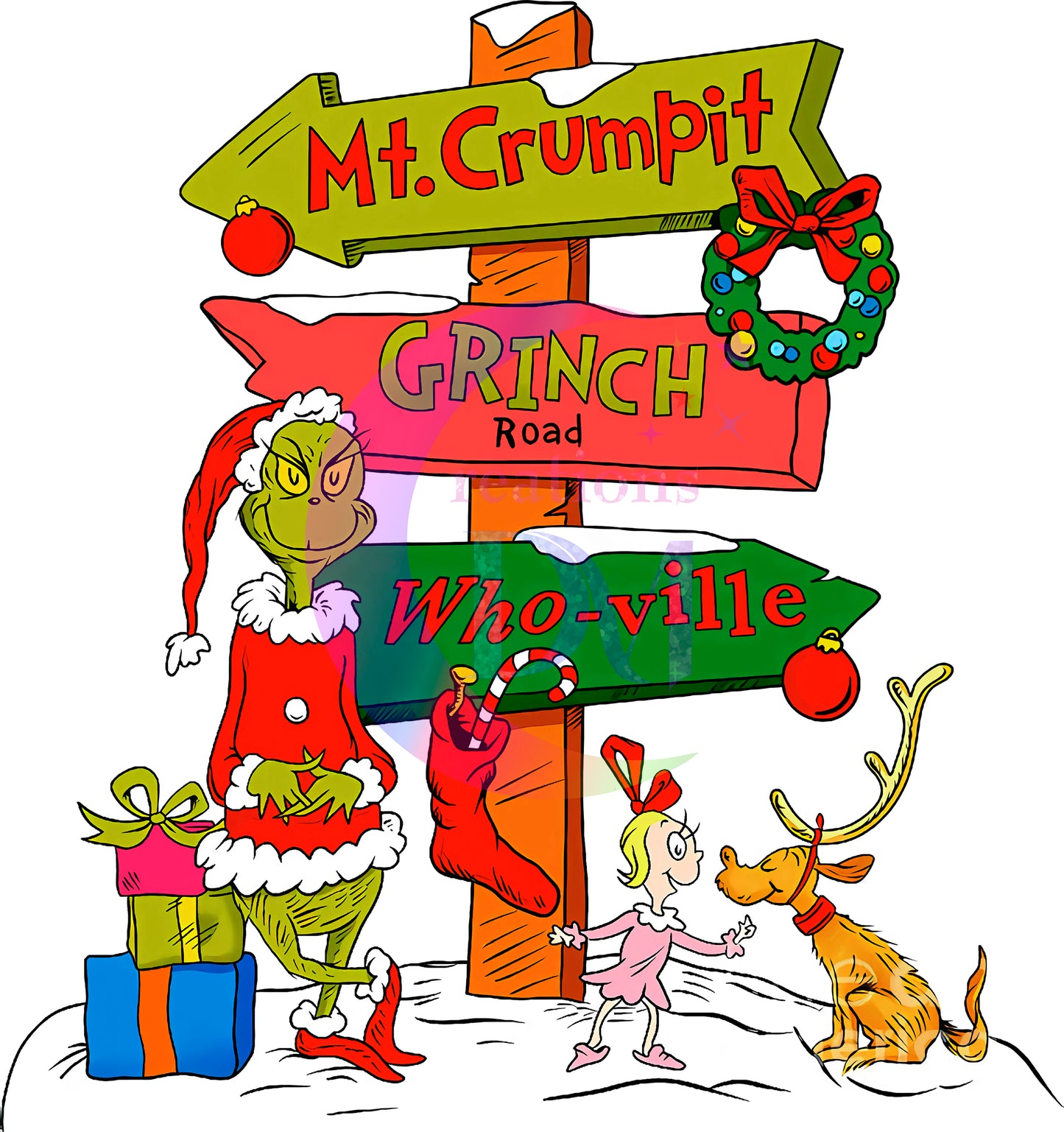 Christmas DTF - grinch - grinch - whoville sign