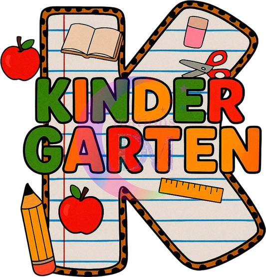 back to school DTF - KINDERGARTEN