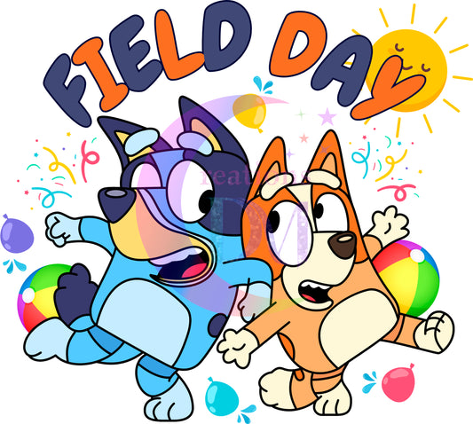 field day dtf - blue and bingo