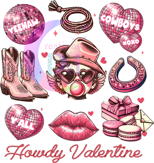 Valentines DTF - howdy valentine cupid in the middle