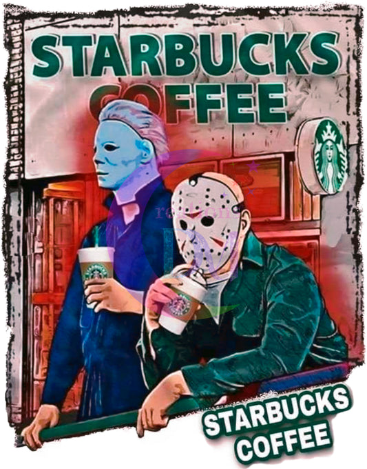halloween DTF - Starbucks horror friends