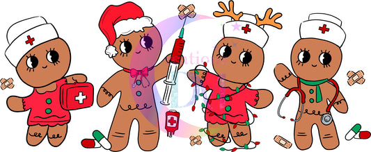 Christmas DTF - gingerbread nurse