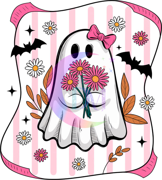 breast cancer awareness month - boo holding daisy