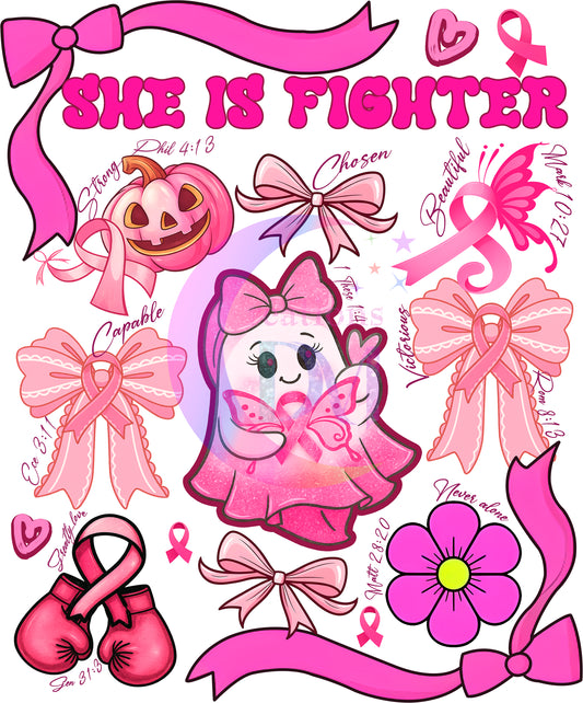 breast cancer awareness month -boo she is a fighter
