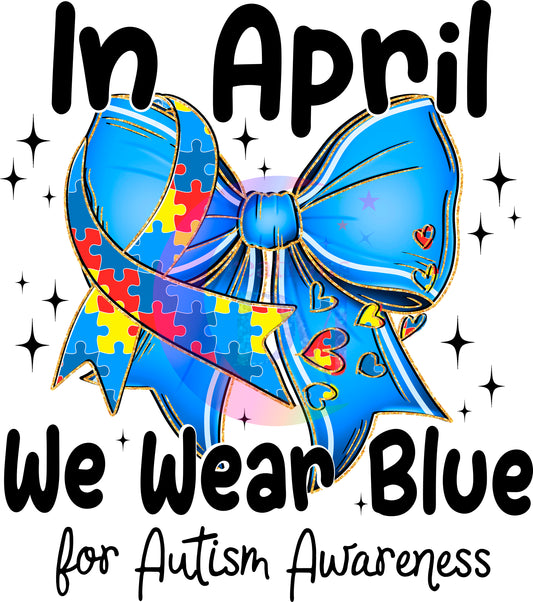 Autism - in April we wear blue bow