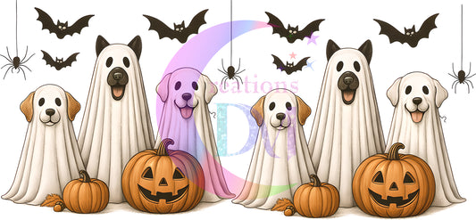 UV DTF - halloween - spooky dogs