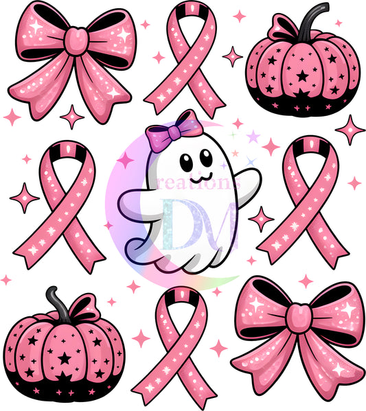 breast cancer awareness month - pumpkins.bows and boos