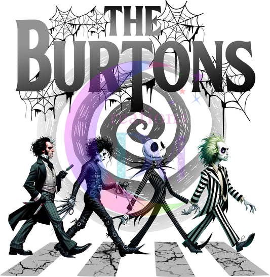 halloween DTF - the Burtons black