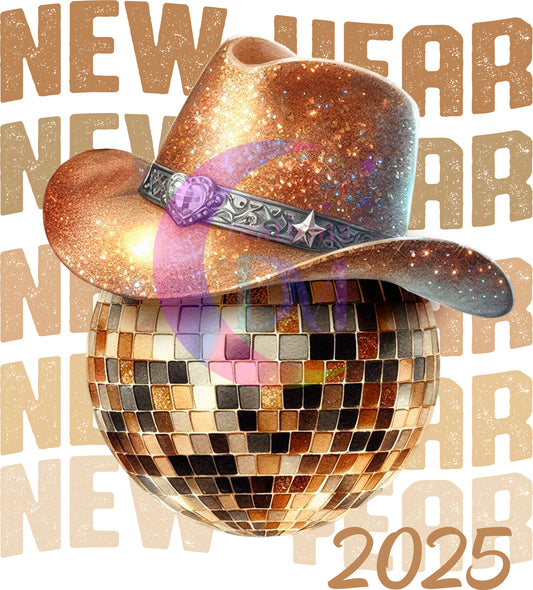 new years- new year disco ball with sombrero