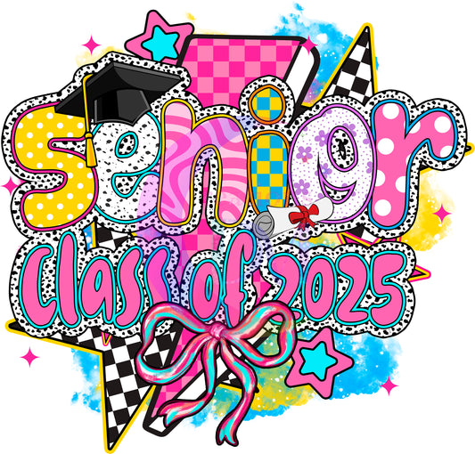 graduation DTF - senior class of 2025, lighting - checkered