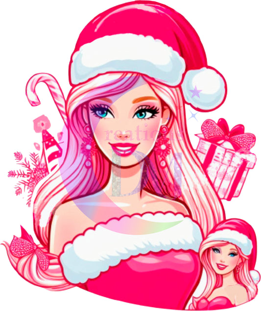 Christmas DTF - barbie - barbie doll