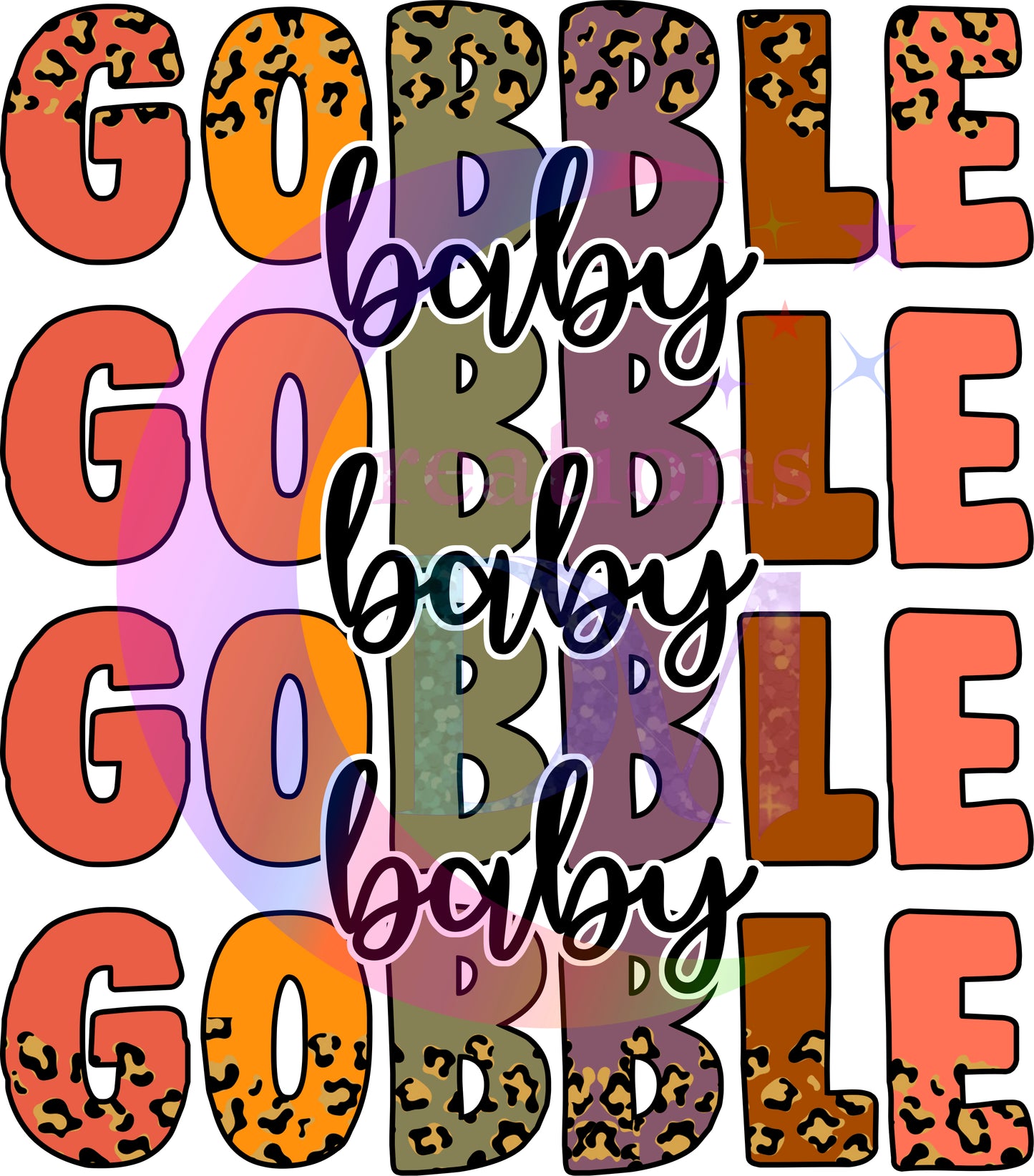 Thanksgiving DTF-gobble x4, baby x4