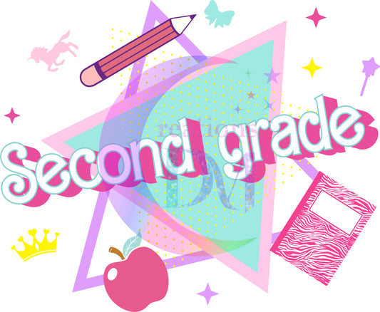 back to school DTF - second grade triangle