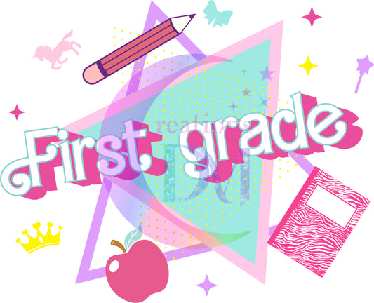 back to school DTF - first grade triangle