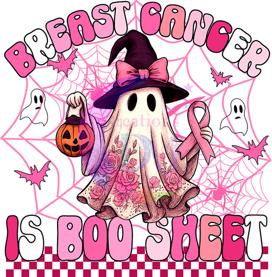 breast cancer awareness month - breast cancer is boo sheet