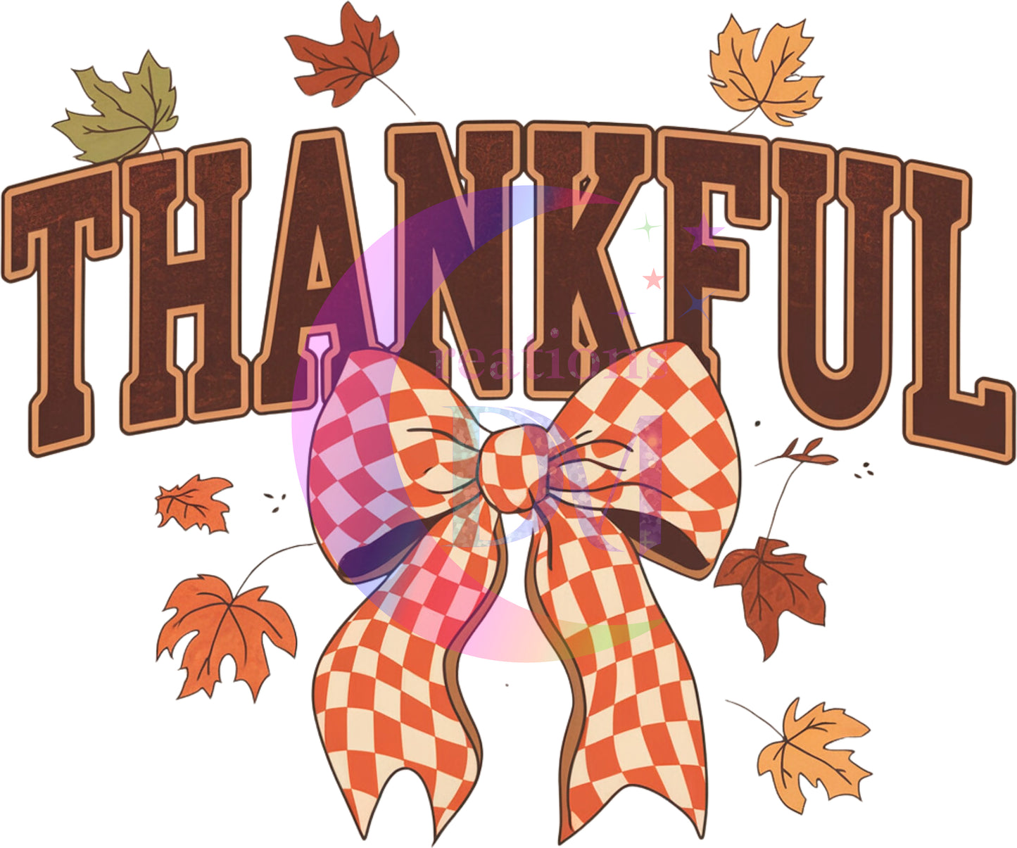 Thanksgiving DTF- thankful brown and bow