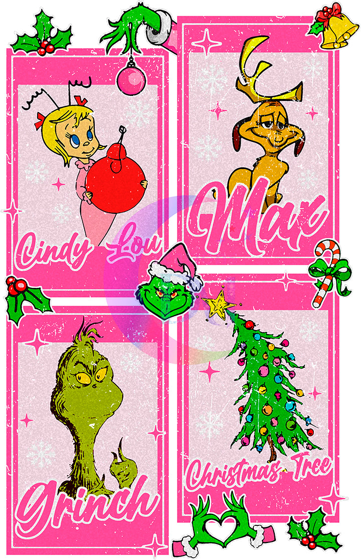 Christmas DTF - pink cards