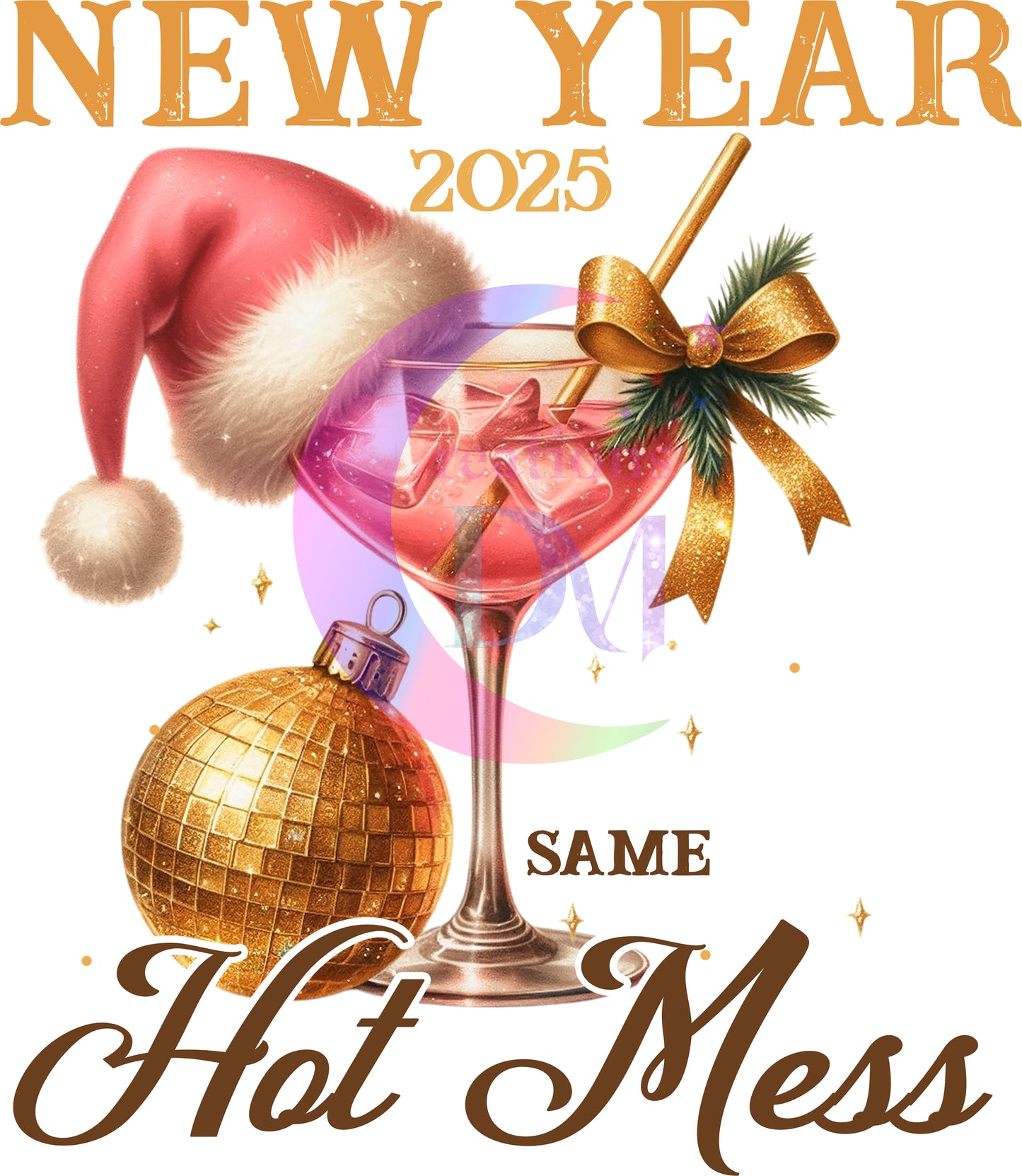 new years- new year same hot mess martini