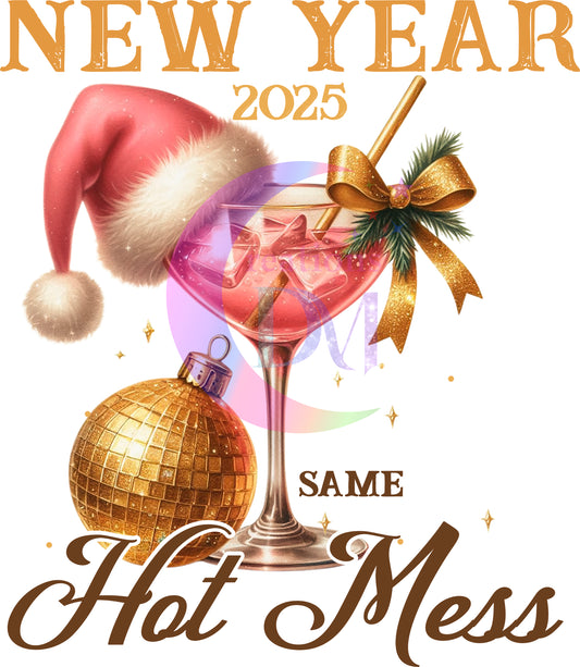 new years- new year same hot mess martini