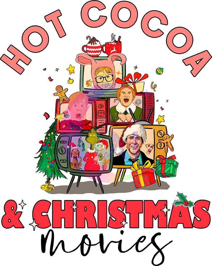 Christmas DTF - hot cocoa and christmas movies