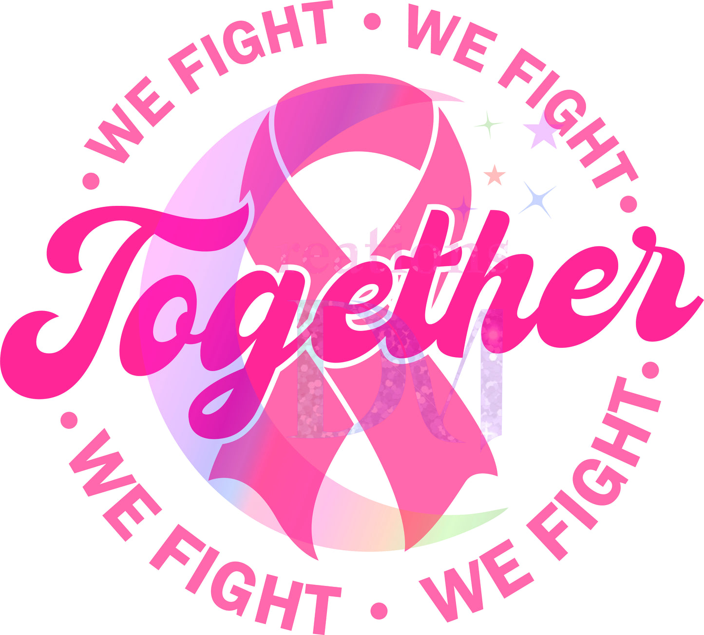 breast cancer awareness month - we fight together circle