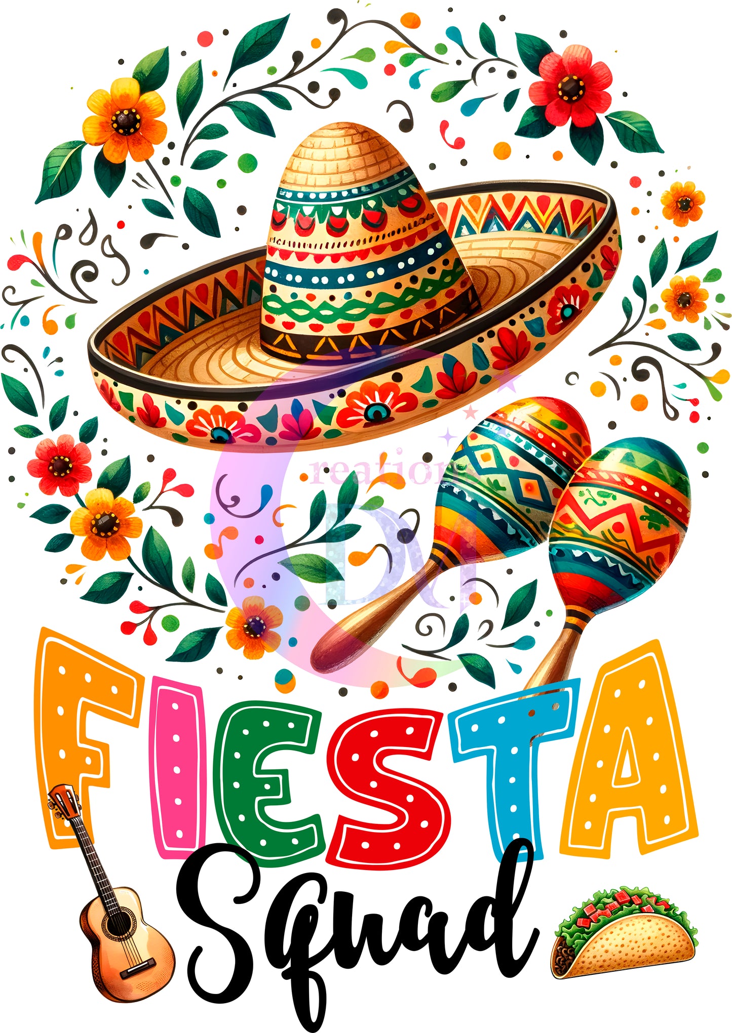 cinco de mayo DTF - Fiesta Squad sombrero