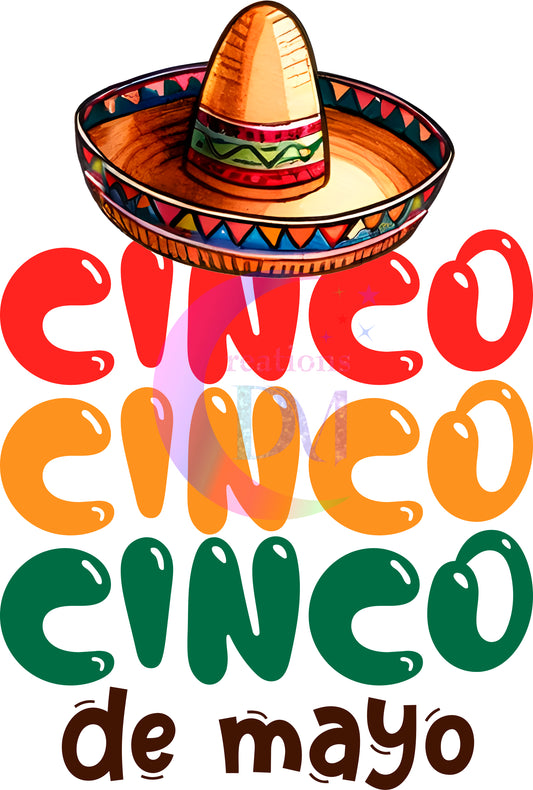 cinco de mayo DTF - cinco cinco cinco de mayo