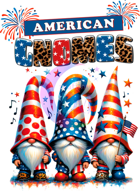 Fourth of July - American gnomes cheetah print